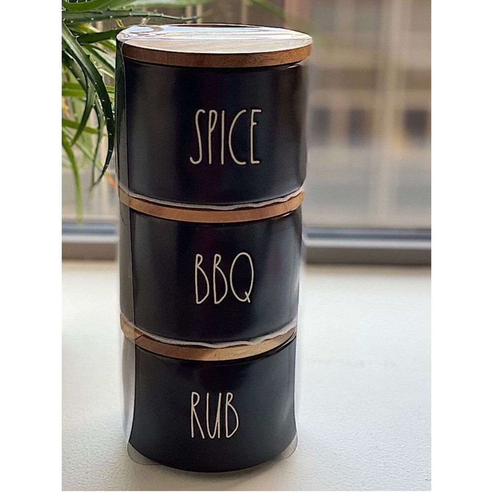 Rae Dunn Black Spice BBQ Rub Cellars